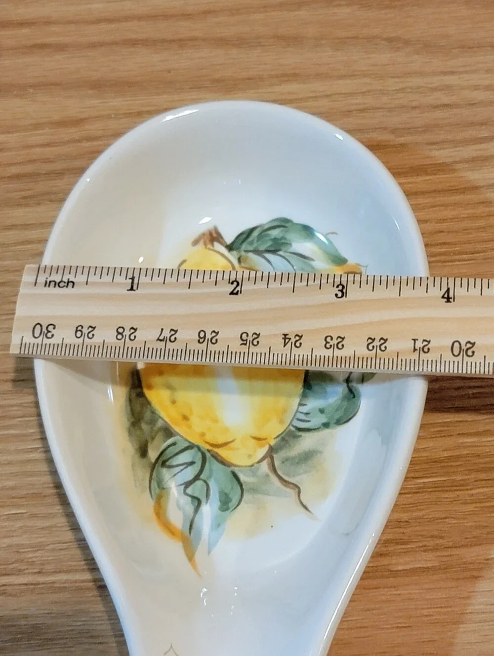 Maxcera Watercolor Lemon Ceramic spoon rest rustic farmhouse